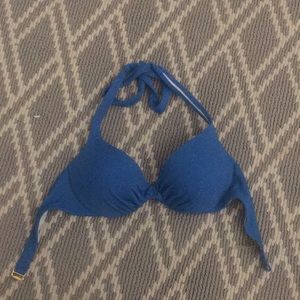 Blue push-up bikini top